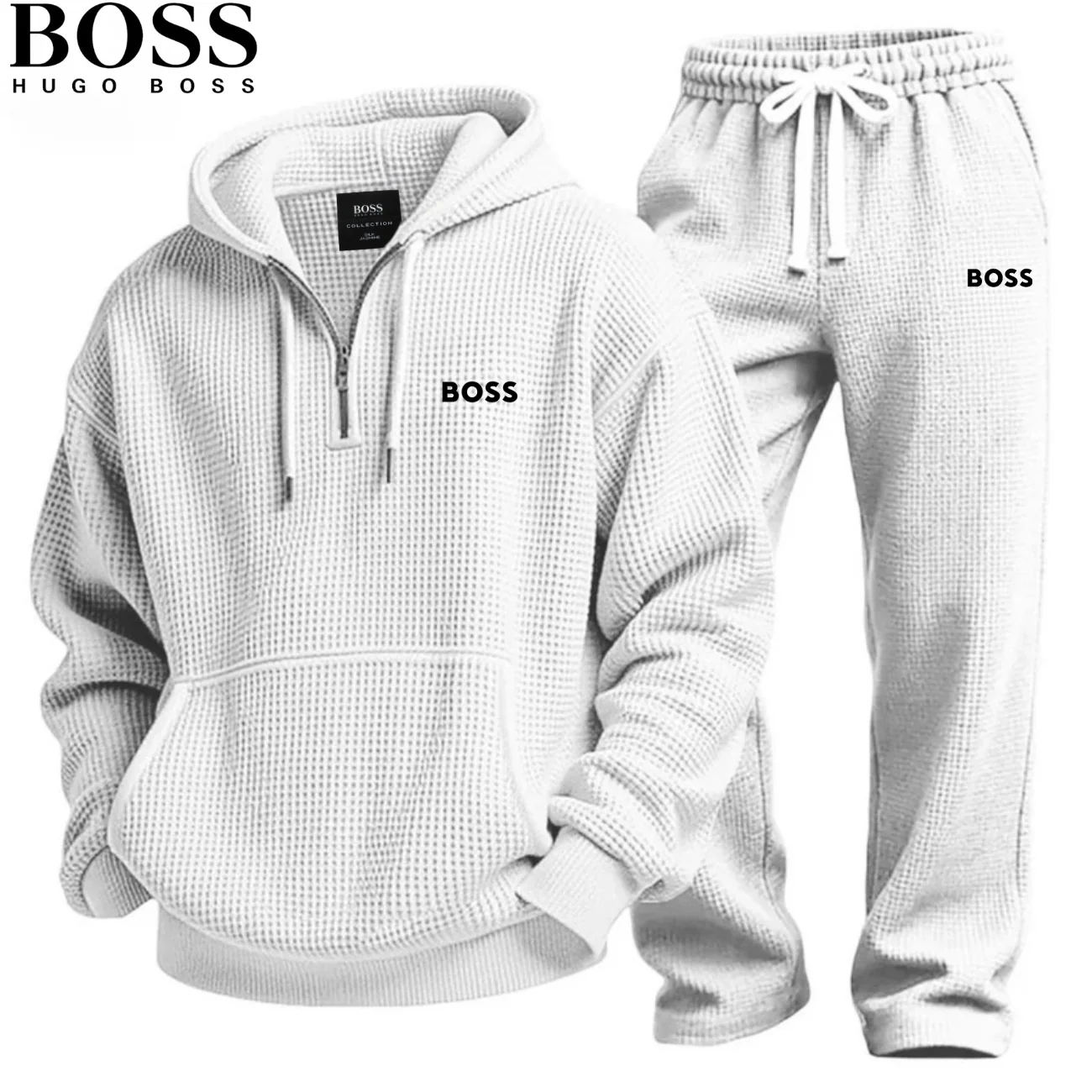 2026 Casual Waffle Textured Tracksuit || CLEARANCE PRICE - Image 2