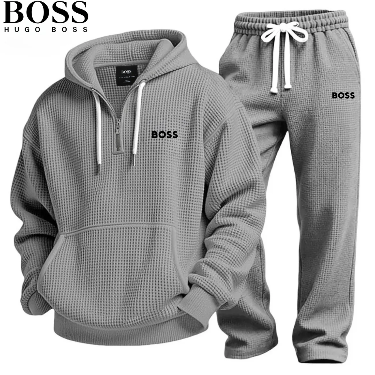 2026 Casual Waffle Textured Tracksuit || CLEARANCE PRICE - Image 3