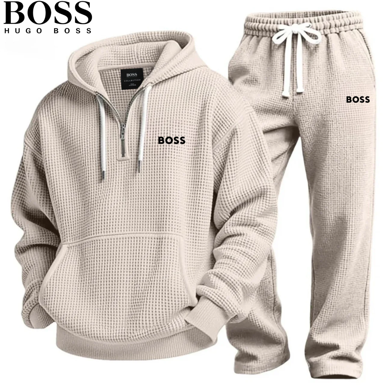 2026 Casual Waffle Textured Tracksuit || CLEARANCE PRICE - Image 5