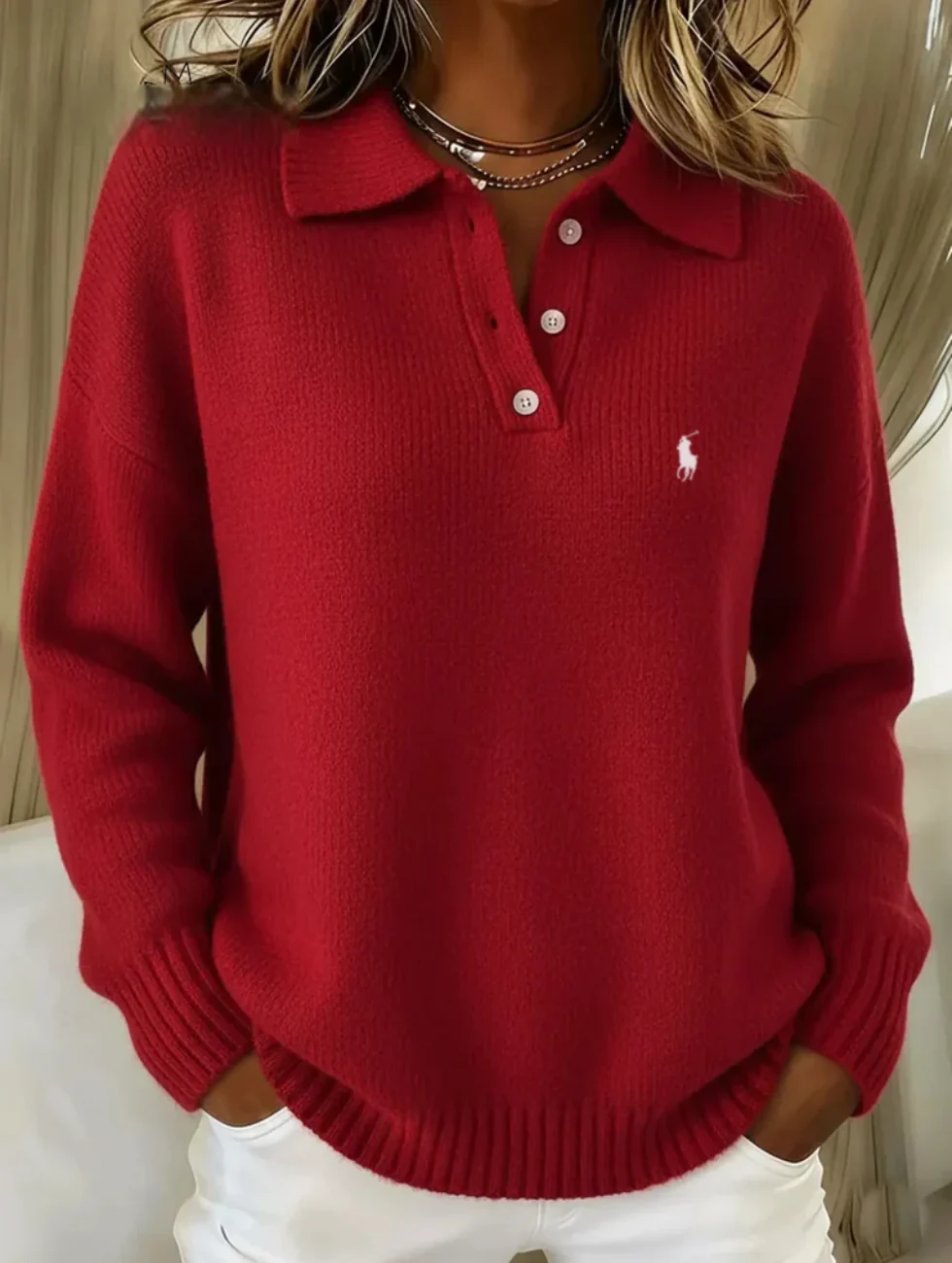 2026 Classic Knit Polo Sweater || Clearance Sale - Image 5