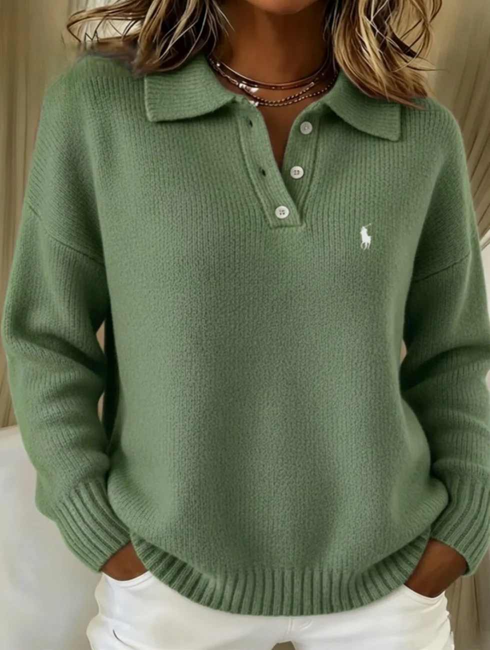 2026 Classic Knit Polo Sweater || Clearance Sale - Image 6