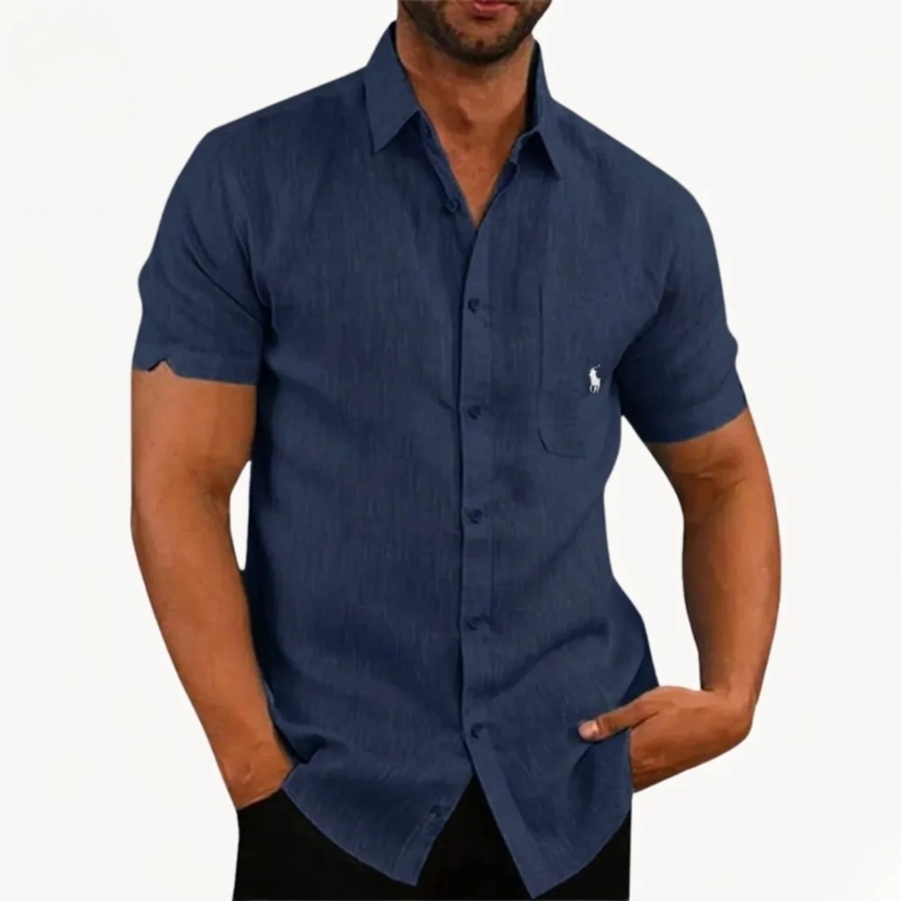 2026 Classic Short Sleeve Linen Shirt - Clearance Sale - Image 5