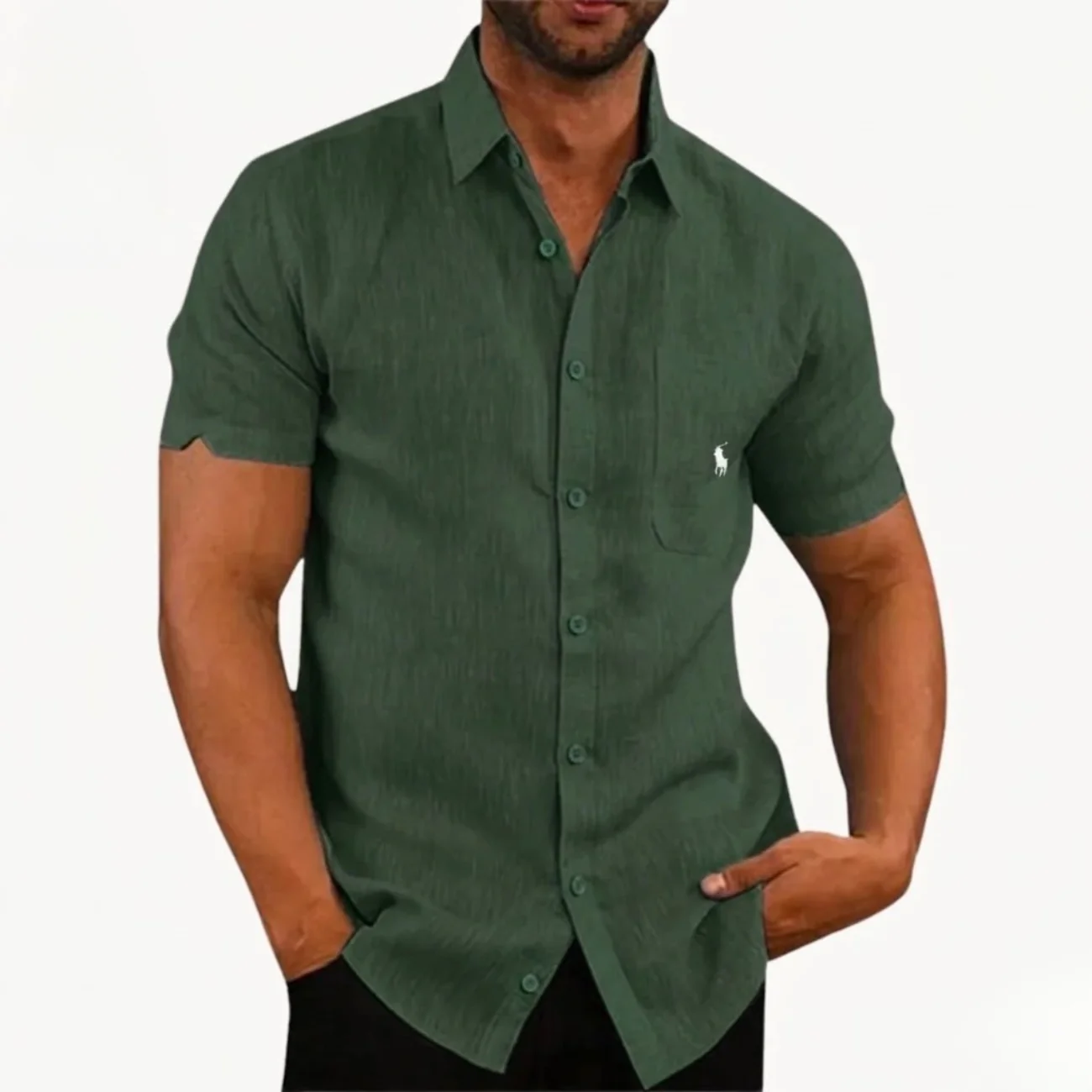2026 Classic Short Sleeve Linen Shirt - Clearance Sale - Image 7