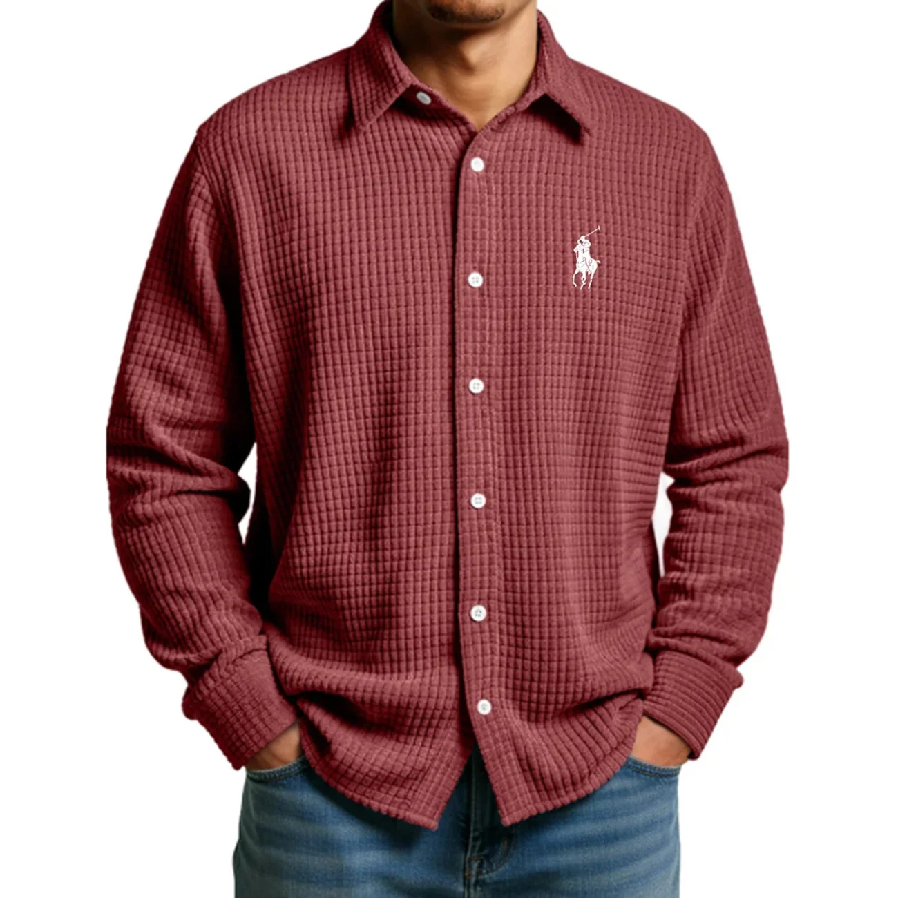 2026 Comfort Waffle Weave Shirt - Clearance Sale - Image 10