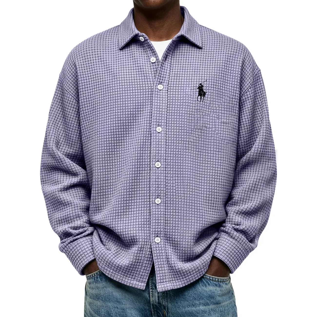2026 Comfort Waffle Weave Shirt - Clearance Sale - Image 8