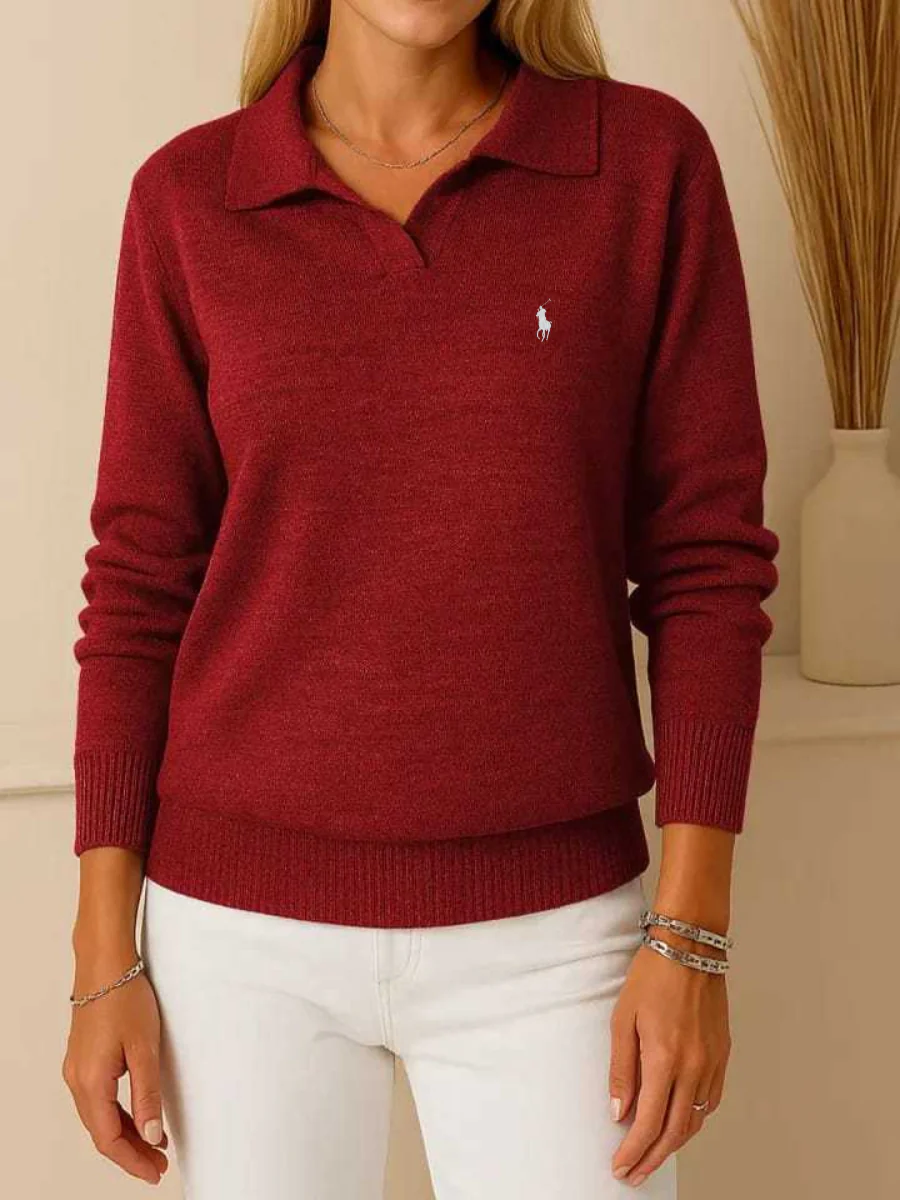 2026 Elegant Knit Collared Sweater - Clearance Sale - Image 4
