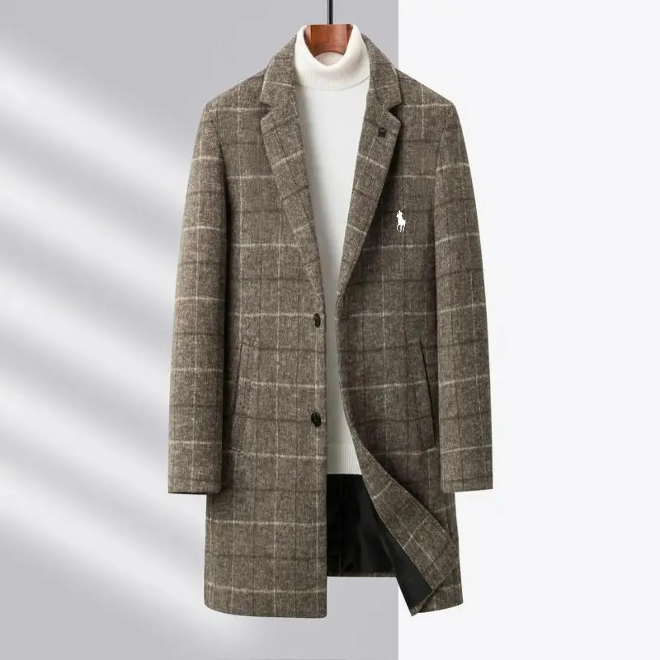 2026 Men’s Classic Plaid Long Coat - Clearance Sale