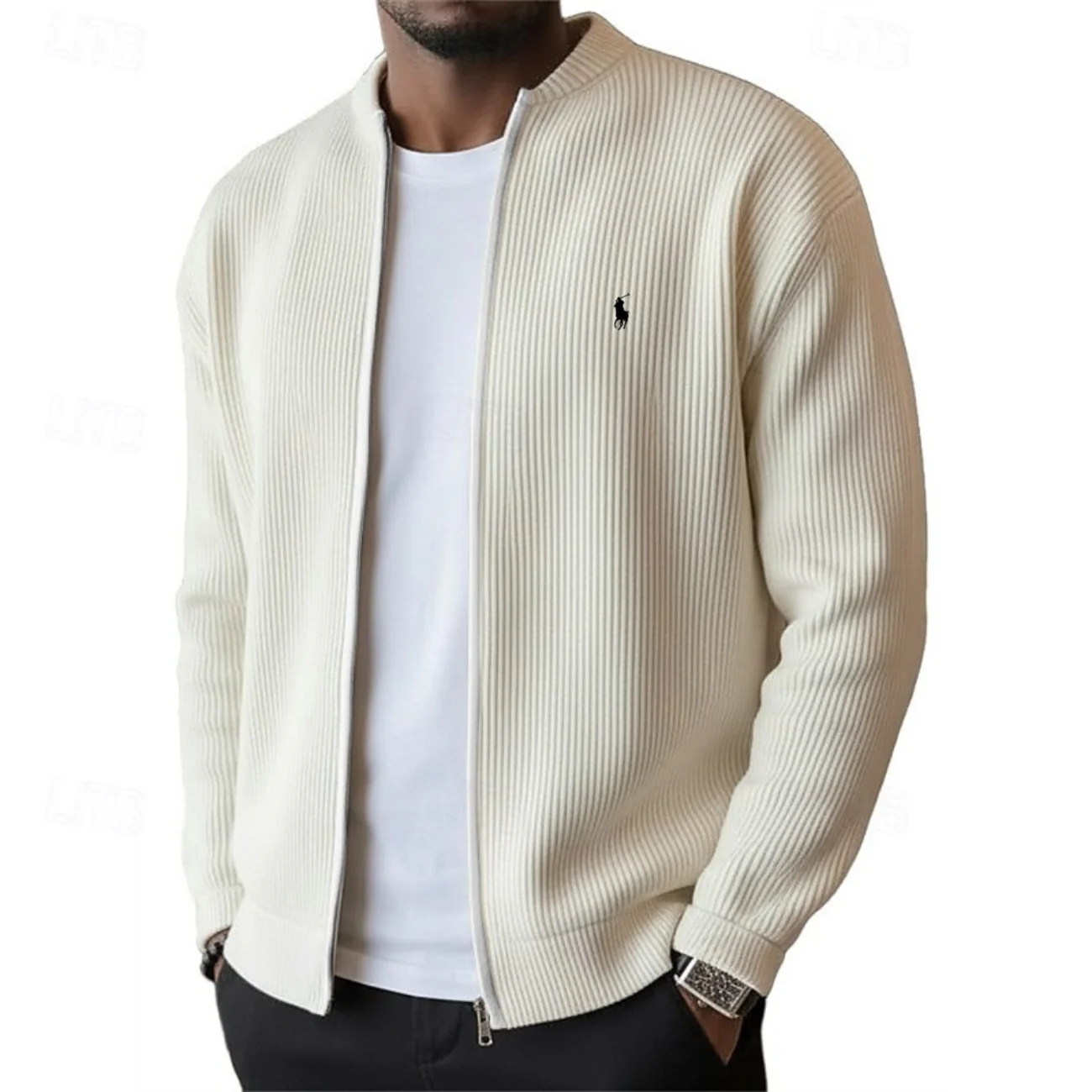 2026 Men's Ribbed Zip-Up Sweater - Clearance Sale - Image 9