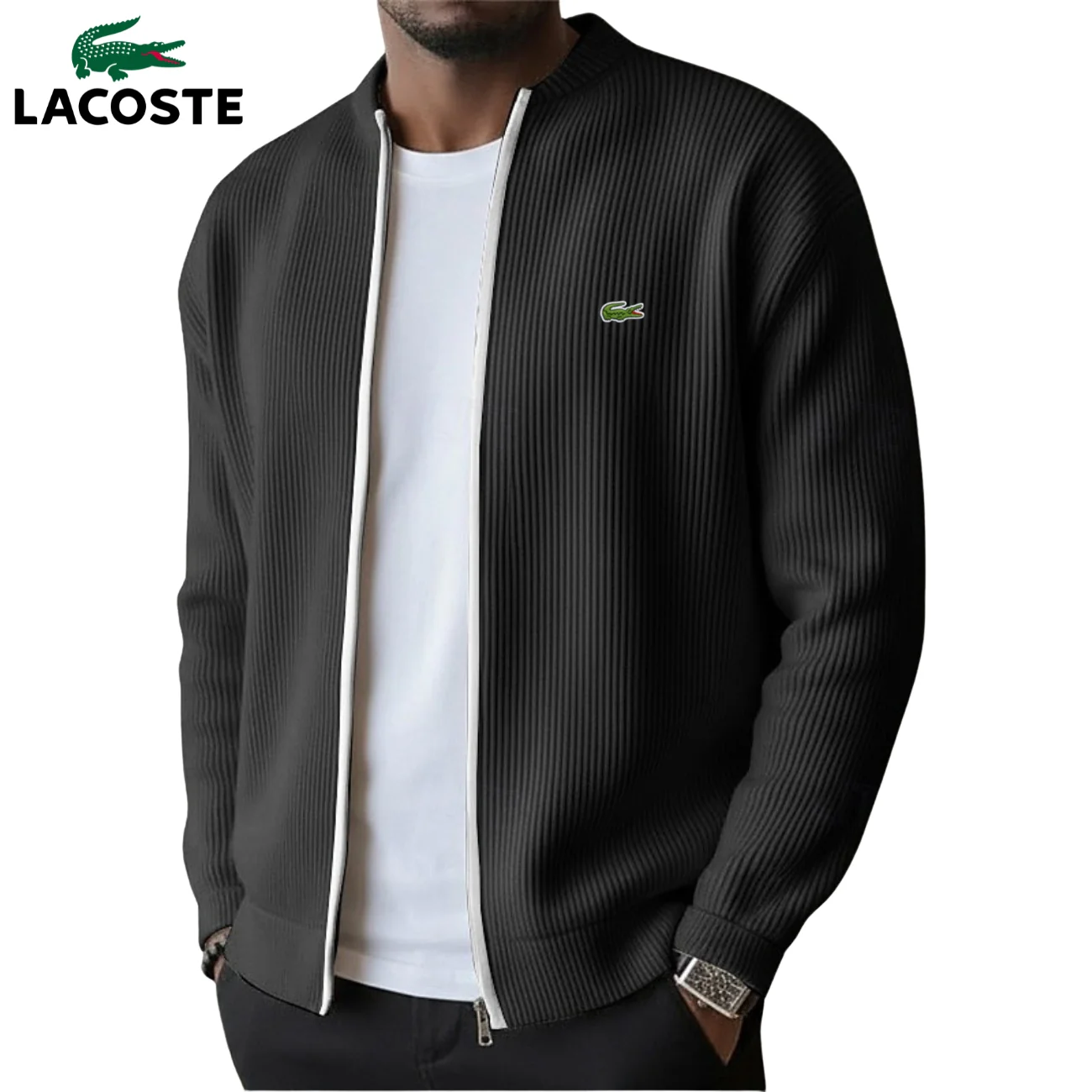 2026 Men's Ribbed Zip-Up Sweater - Clearance Sale