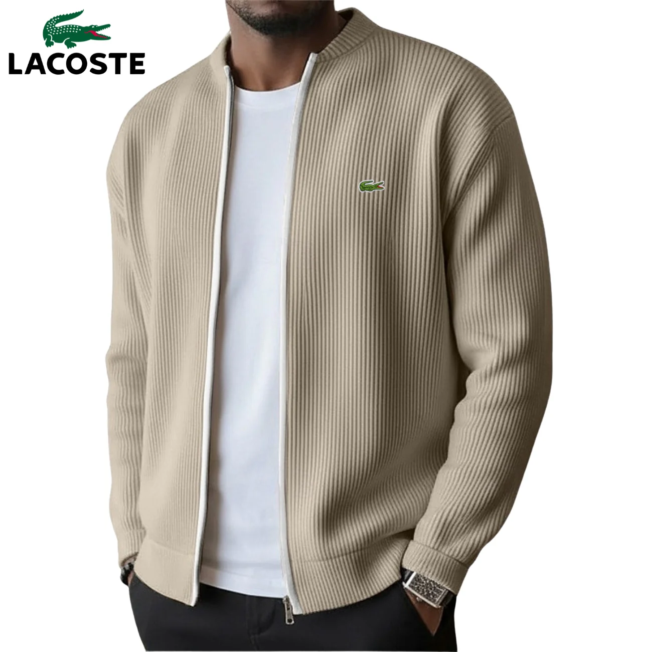2026 Men's Ribbed Zip-Up Sweater - Clearance Sale - Image 10