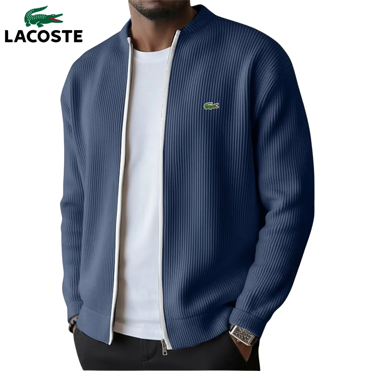 2026 Men's Ribbed Zip-Up Sweater - Clearance Sale - Image 4