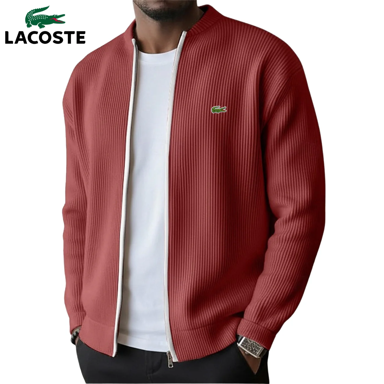 2026 Men's Ribbed Zip-Up Sweater - Clearance Sale - Image 6