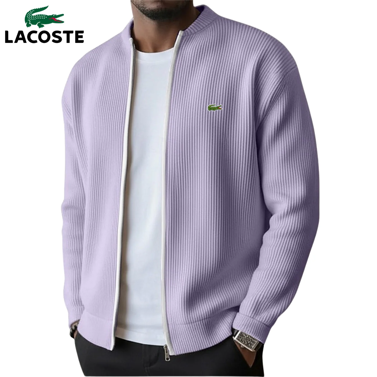 2026 Men's Ribbed Zip-Up Sweater - Clearance Sale - Image 8