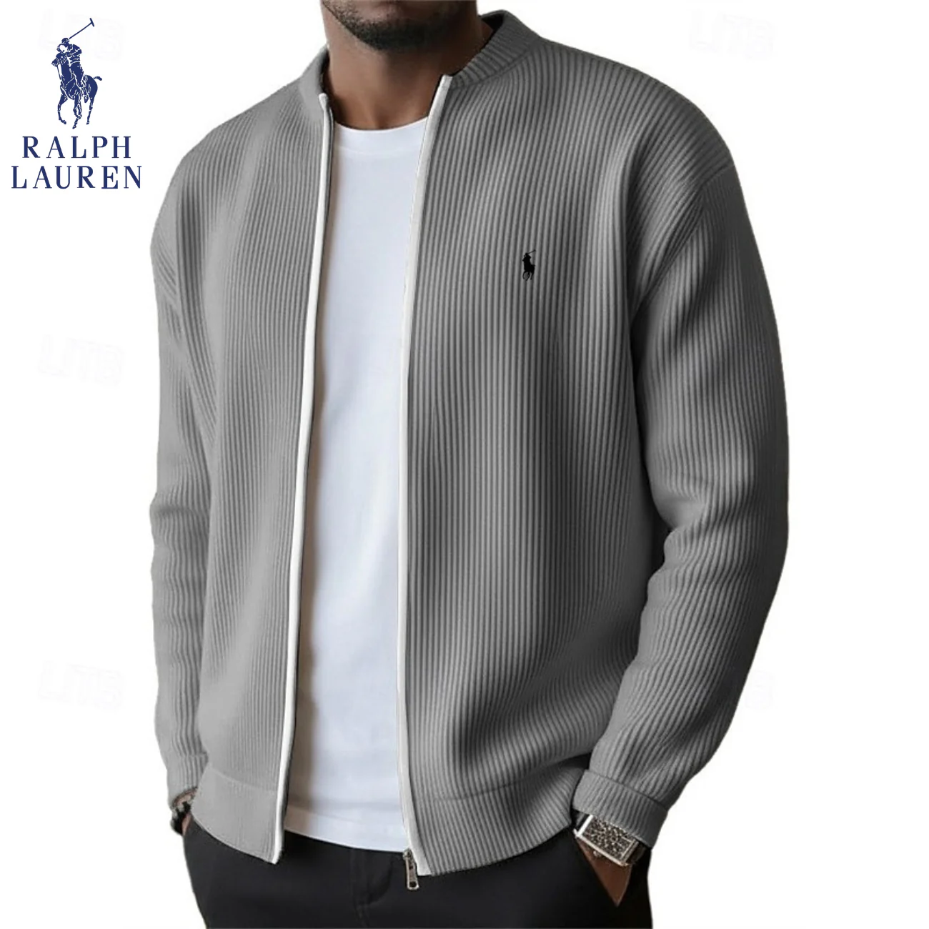 2026 Men's Ribbed Zip-Up Sweater || Clearance Sale - Image 5