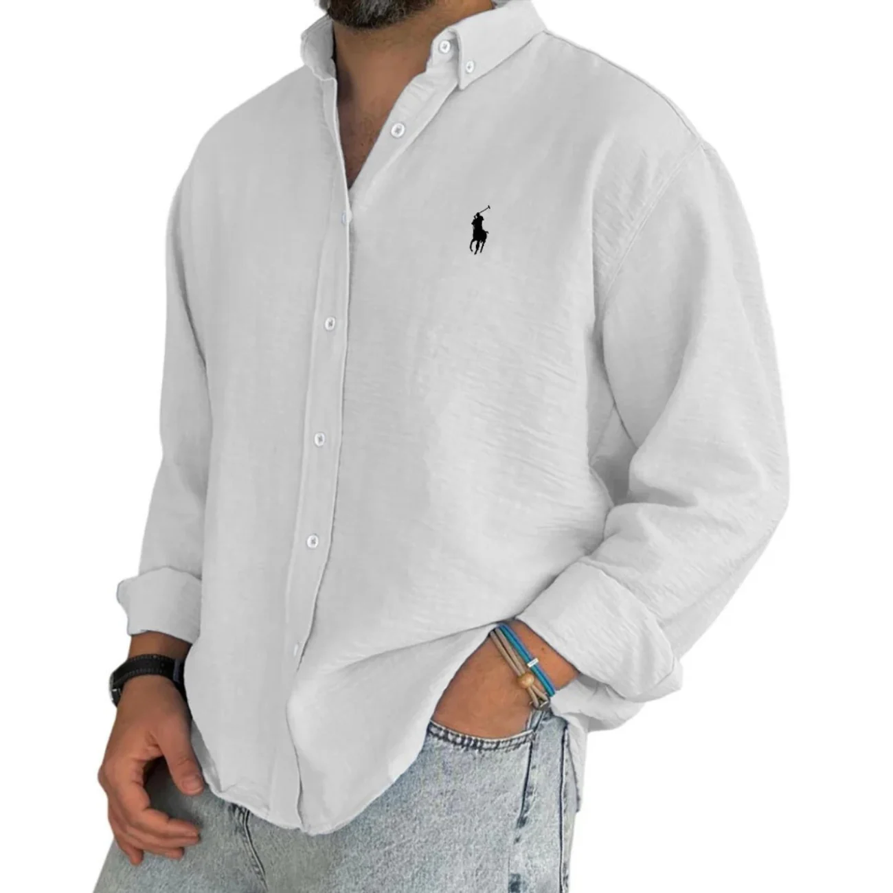 2026 Minimal Textured Button Shirt - Clearance Sale