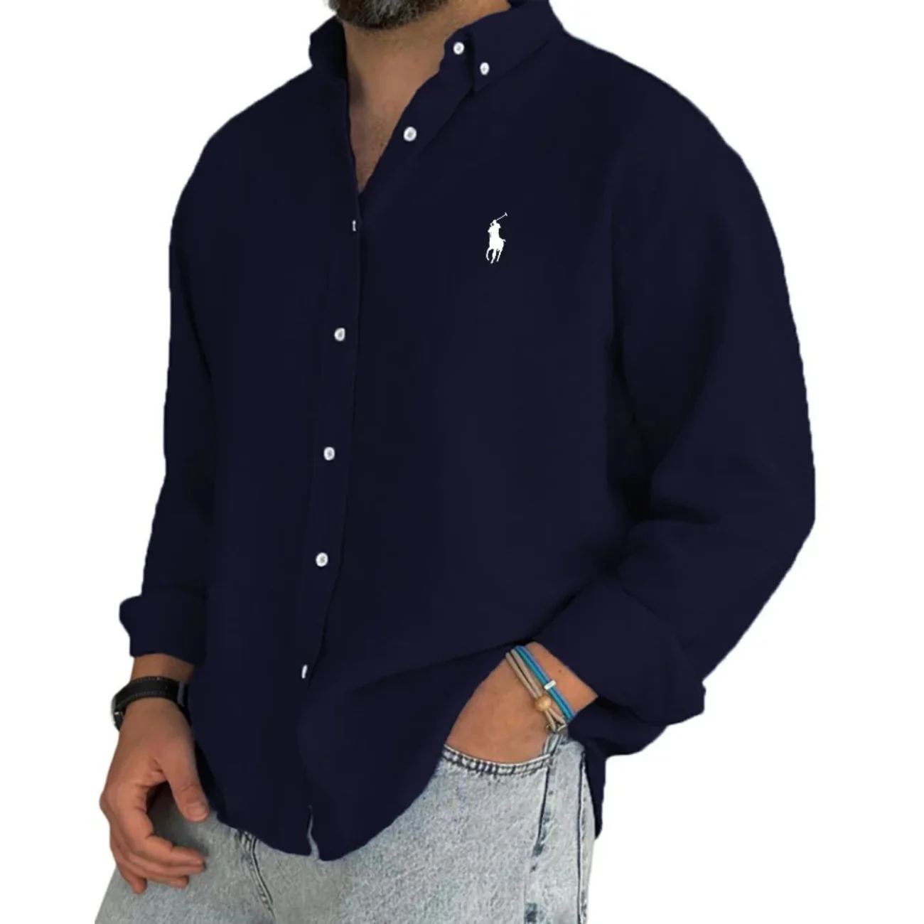 2026 Minimal Textured Button Shirt - Clearance Sale - Image 5