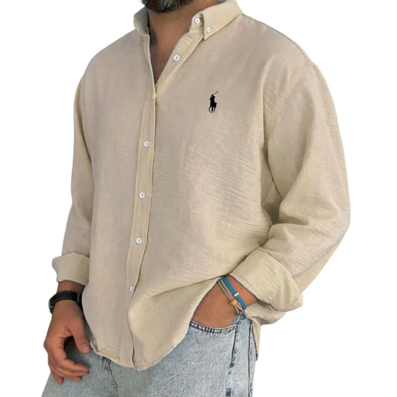 2026 Minimal Textured Button Shirt - Clearance Sale - Image 6