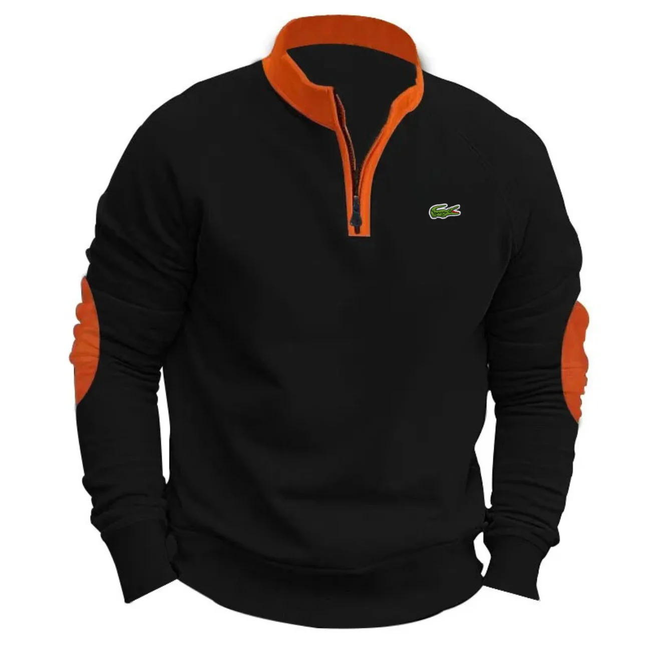 2026 Modern Contrast Half-Zip Sweatshirt - Clearance Sale