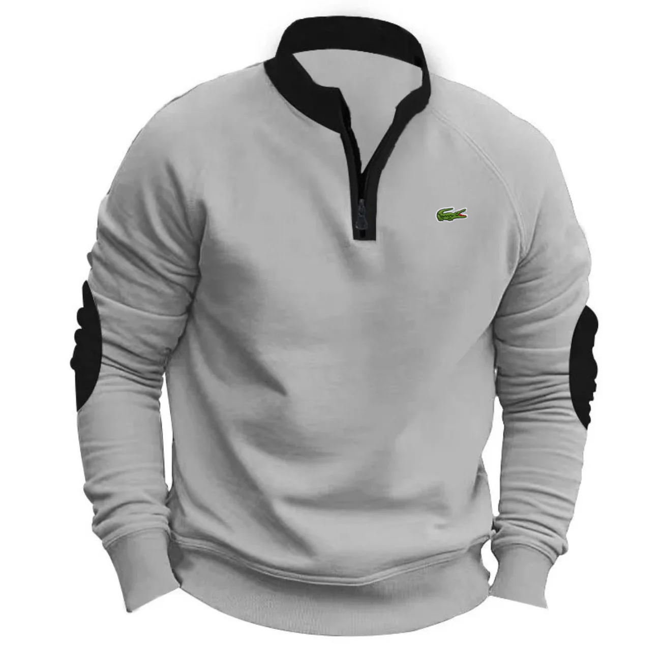 2026 Modern Contrast Half-Zip Sweatshirt - Clearance Sale - Image 2