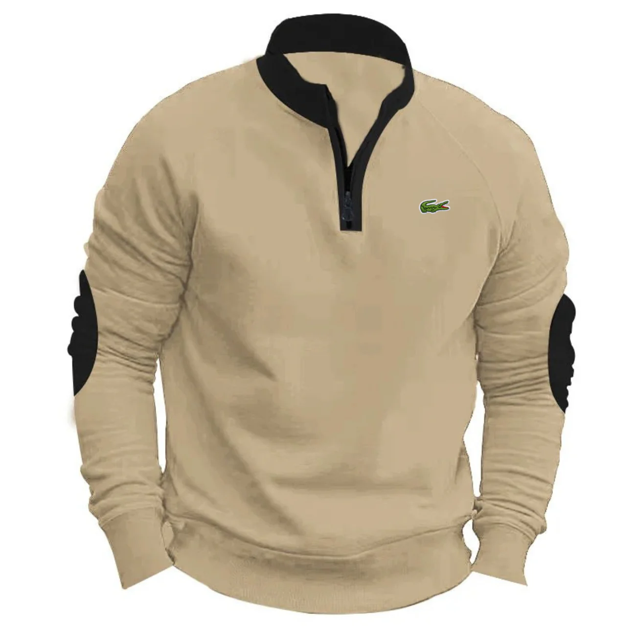 2026 Modern Contrast Half-Zip Sweatshirt - Clearance Sale - Image 4