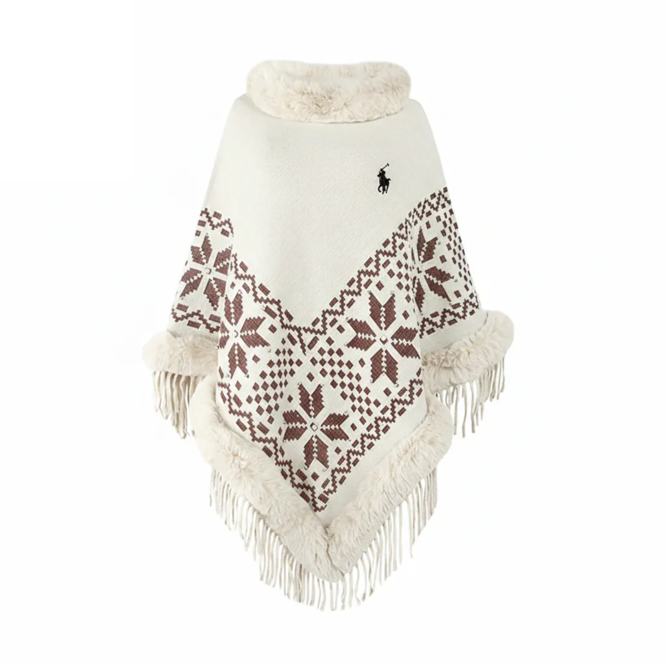 2026 Nordic Luxe Fur Trim Poncho - Limited Edition - Image 2