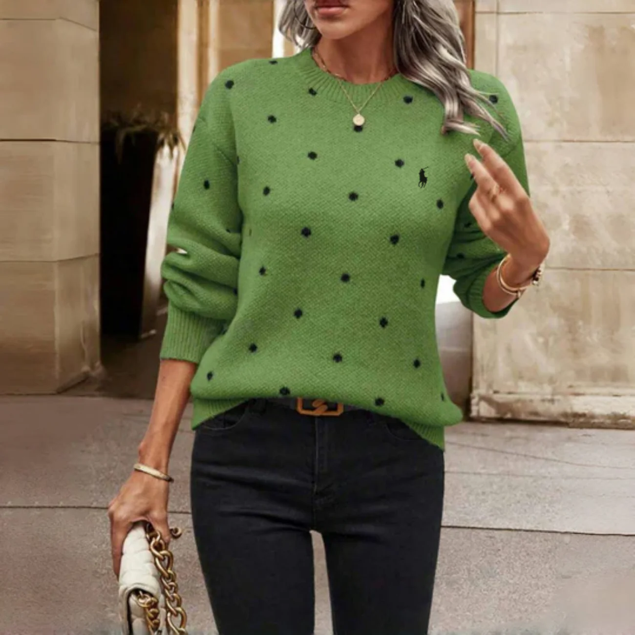 2026 Polka Dot Knit Sweater - Clearance Sale - Image 2