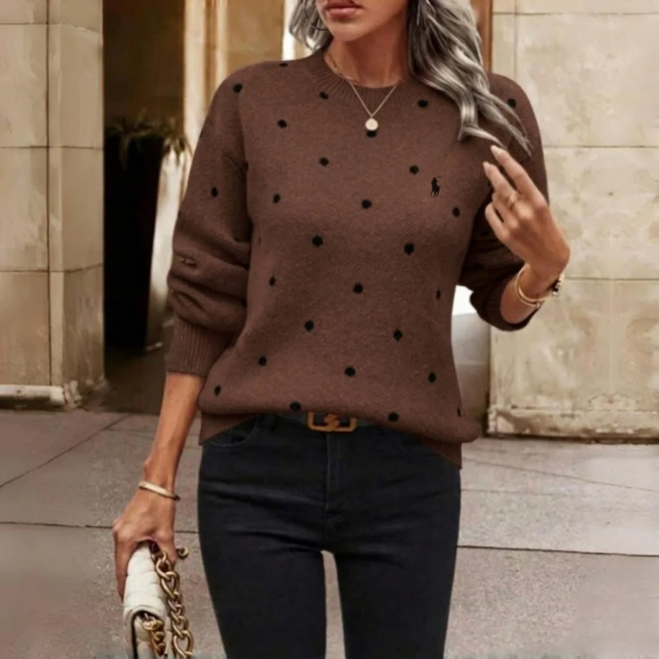 2026 Polka Dot Knit Sweater - Clearance Sale - Image 4