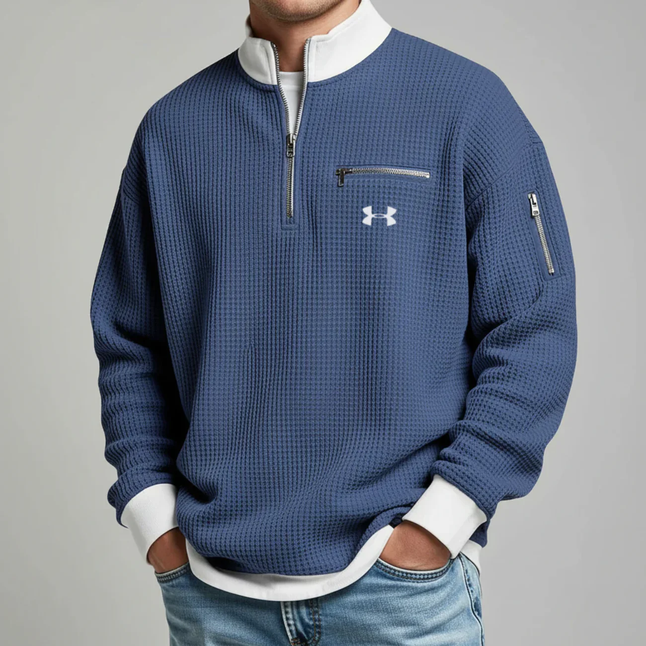 2026 Quarter-Zip Waffle Pullover - Clearance Sale - Image 5