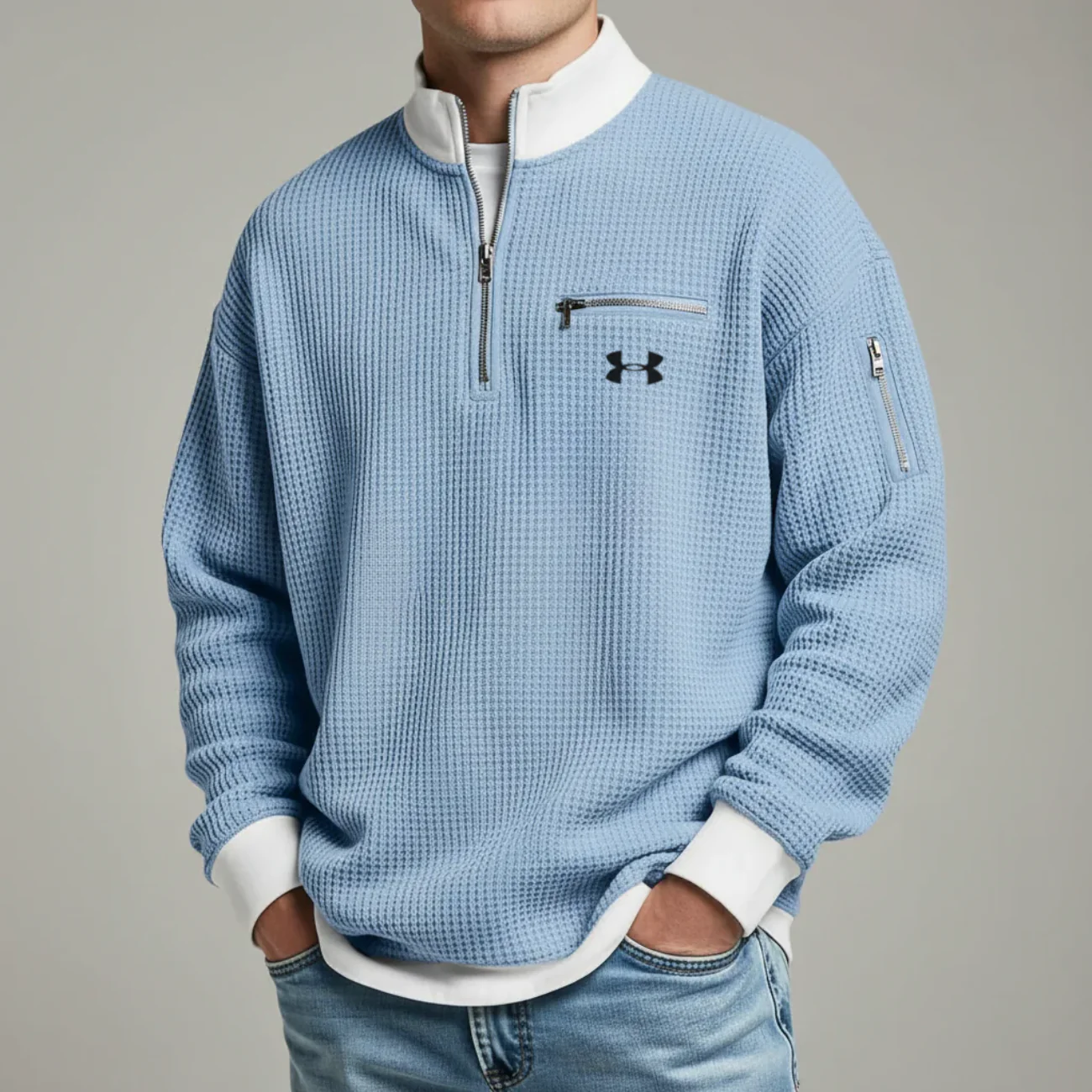 2026 Quarter-Zip Waffle Pullover - Clearance Sale - Image 6