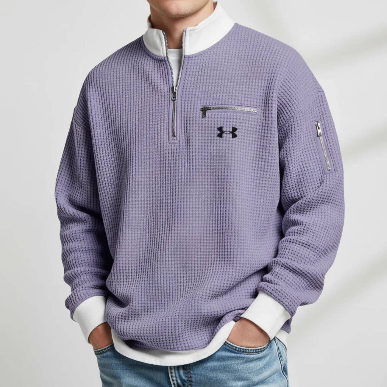 2026 Quarter-Zip Waffle Pullover - Clearance Sale - Image 7