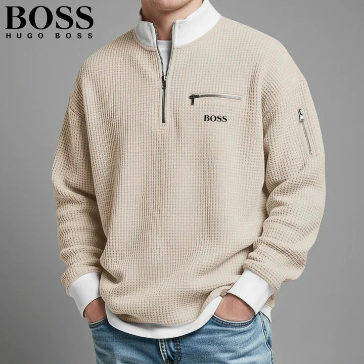 2026 Quarter-Zip Waffle Pullover || Clearance Sale - Image 2