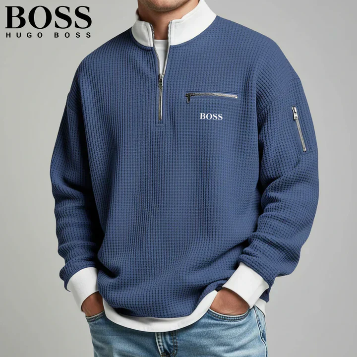 2026 Quarter-Zip Waffle Pullover || Clearance Sale - Image 5