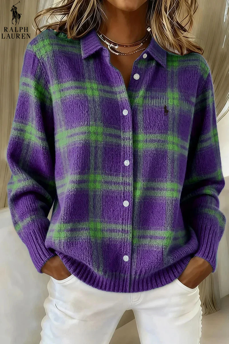 2026 Relaxed Fit Plaid Knit Shirt || Clearance Sale - Image 3