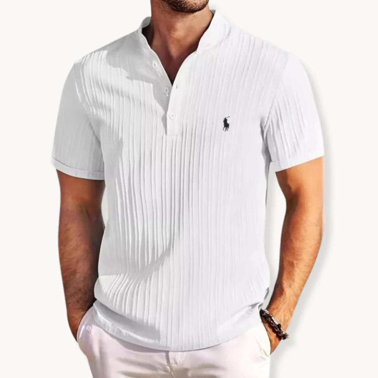 2026 Ribbed Henley Shirt - Clearance Sale - Image 2