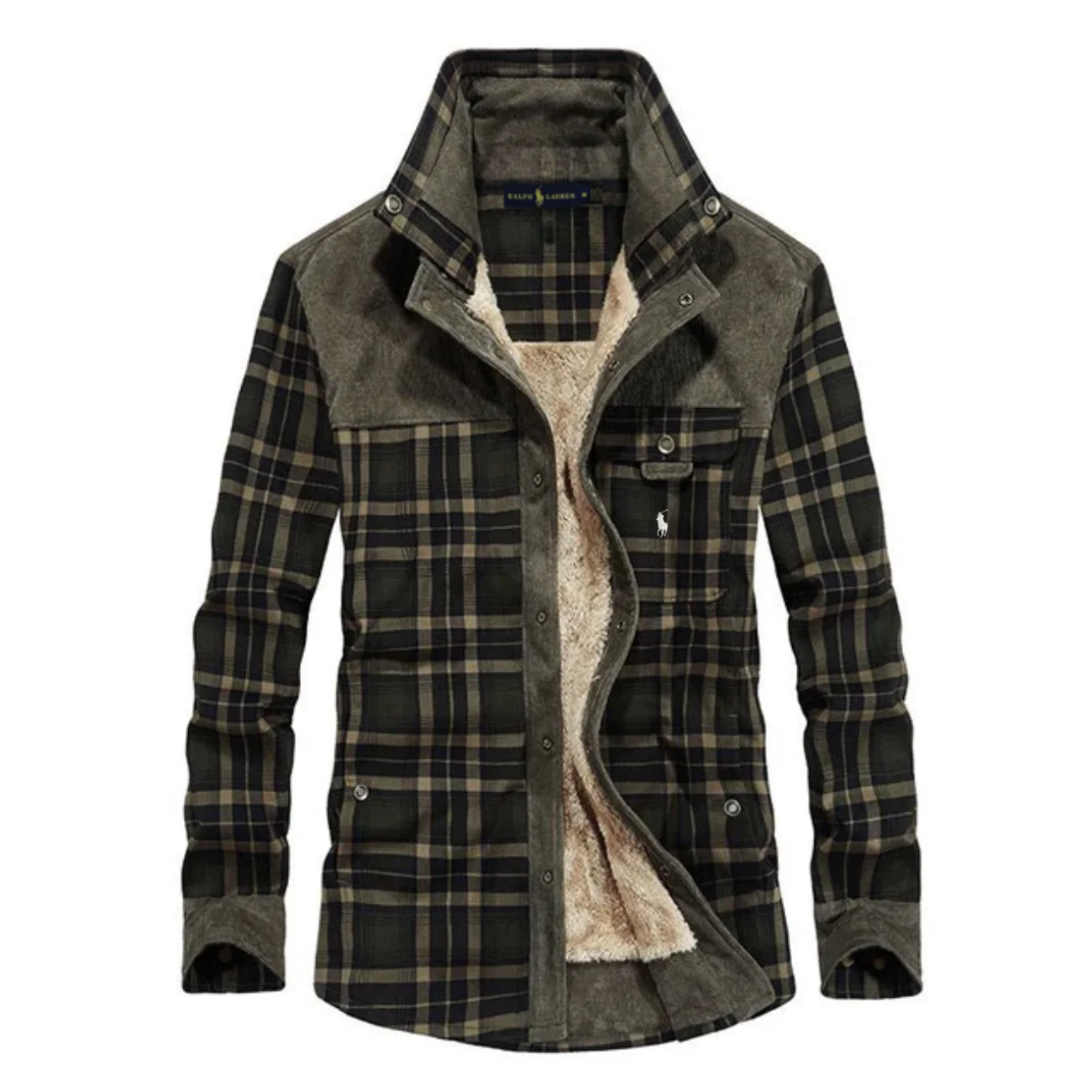 2026 Sherpa-Lined Plaid Field Jacket - Clearance Sale - Image 2