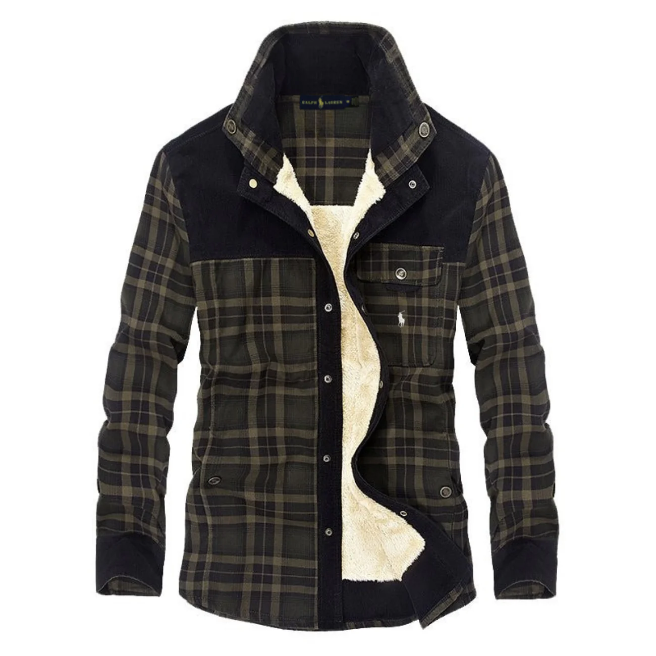 2026 Sherpa-Lined Plaid Field Jacket - Clearance Sale - Image 4