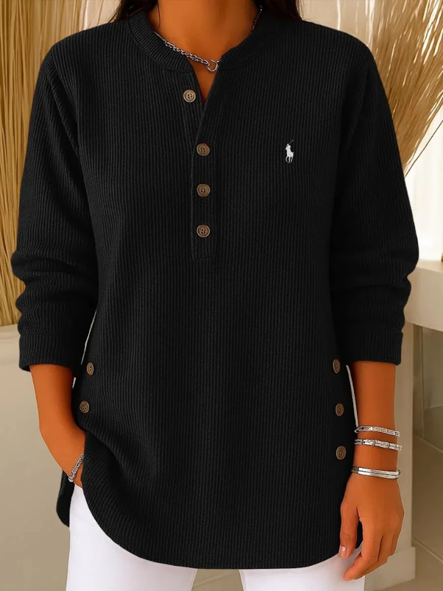 2026 Soft Knit Button Detail Top - CLEARANCE SALE - Image 3