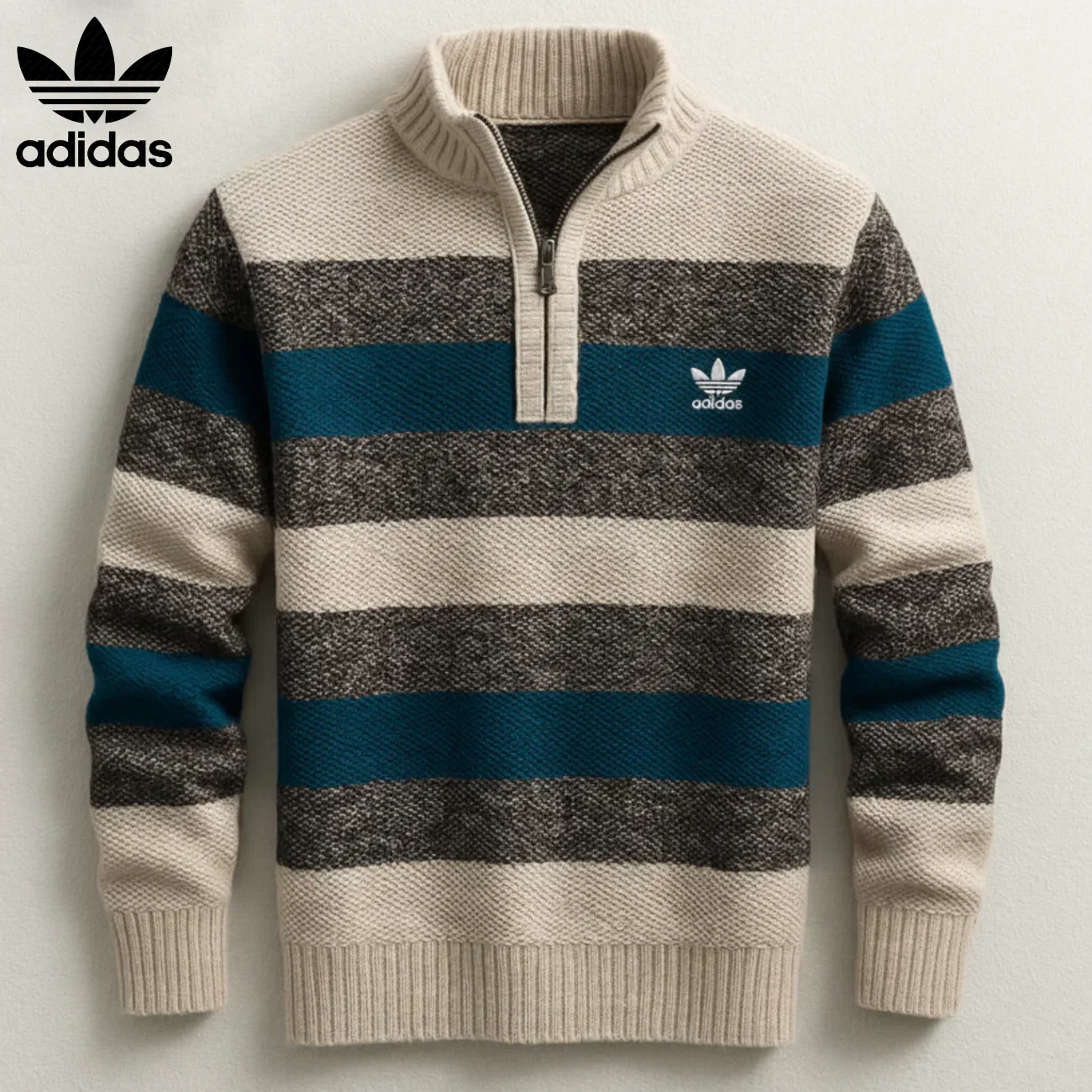 2026 Striped Half-Zip Sweater || Limited Edition - Image 2