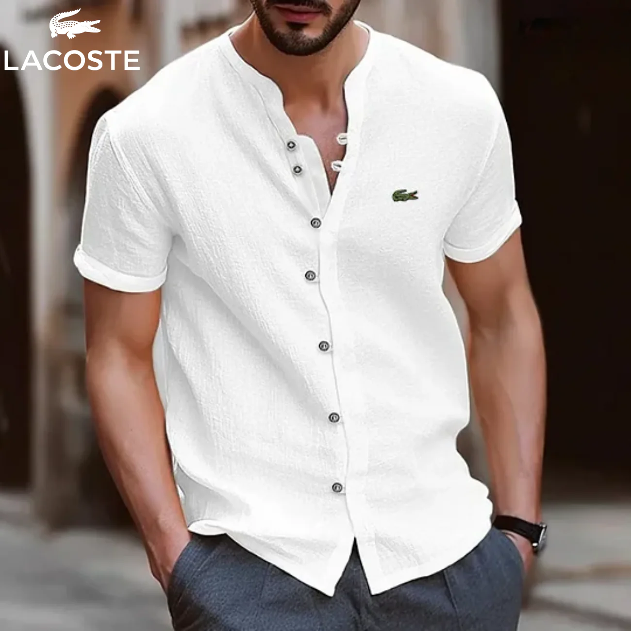2026 Textured Button Henley Shirt || Clearance Sale - Image 2