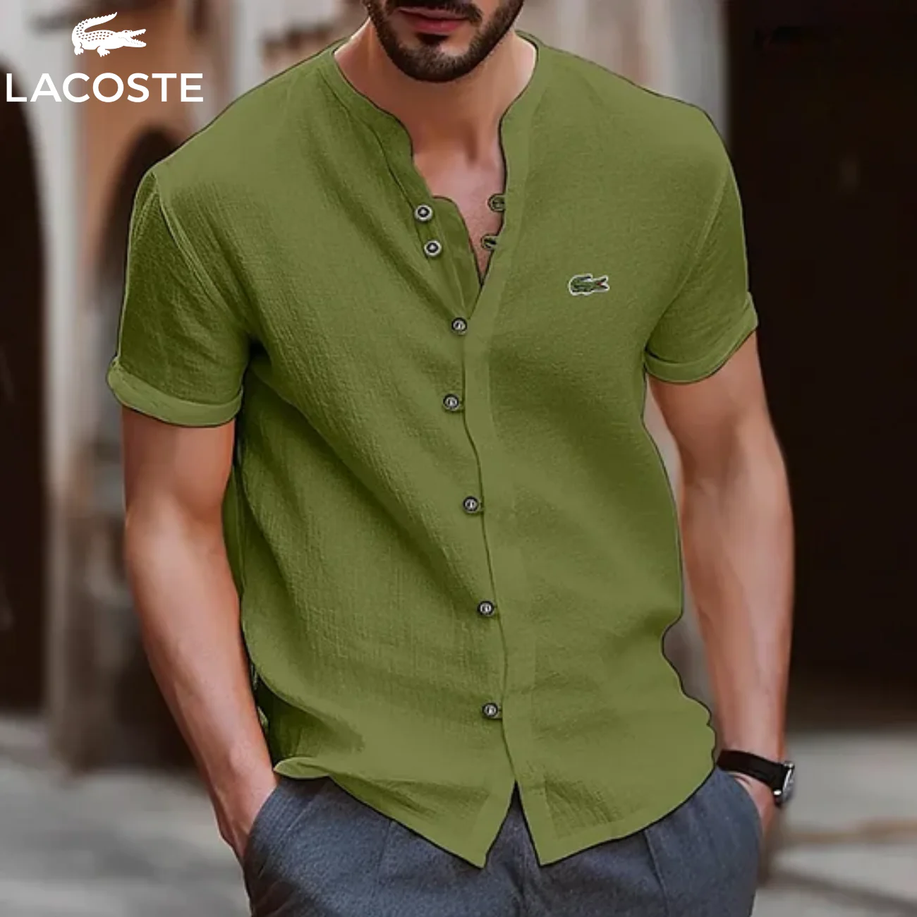 2026 Textured Button Henley Shirt || Clearance Sale - Image 4