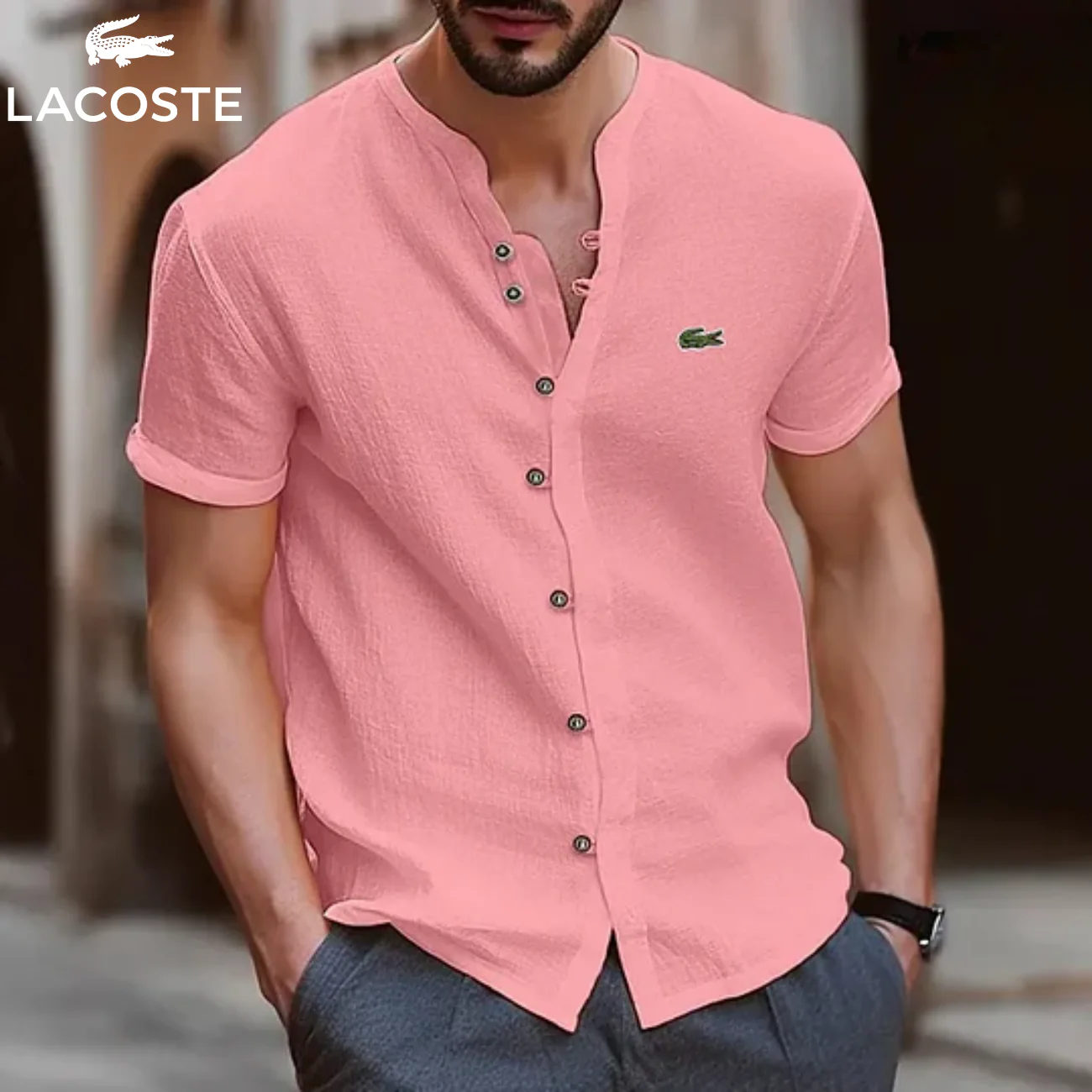 2026 Textured Button Henley Shirt || Clearance Sale - Image 6