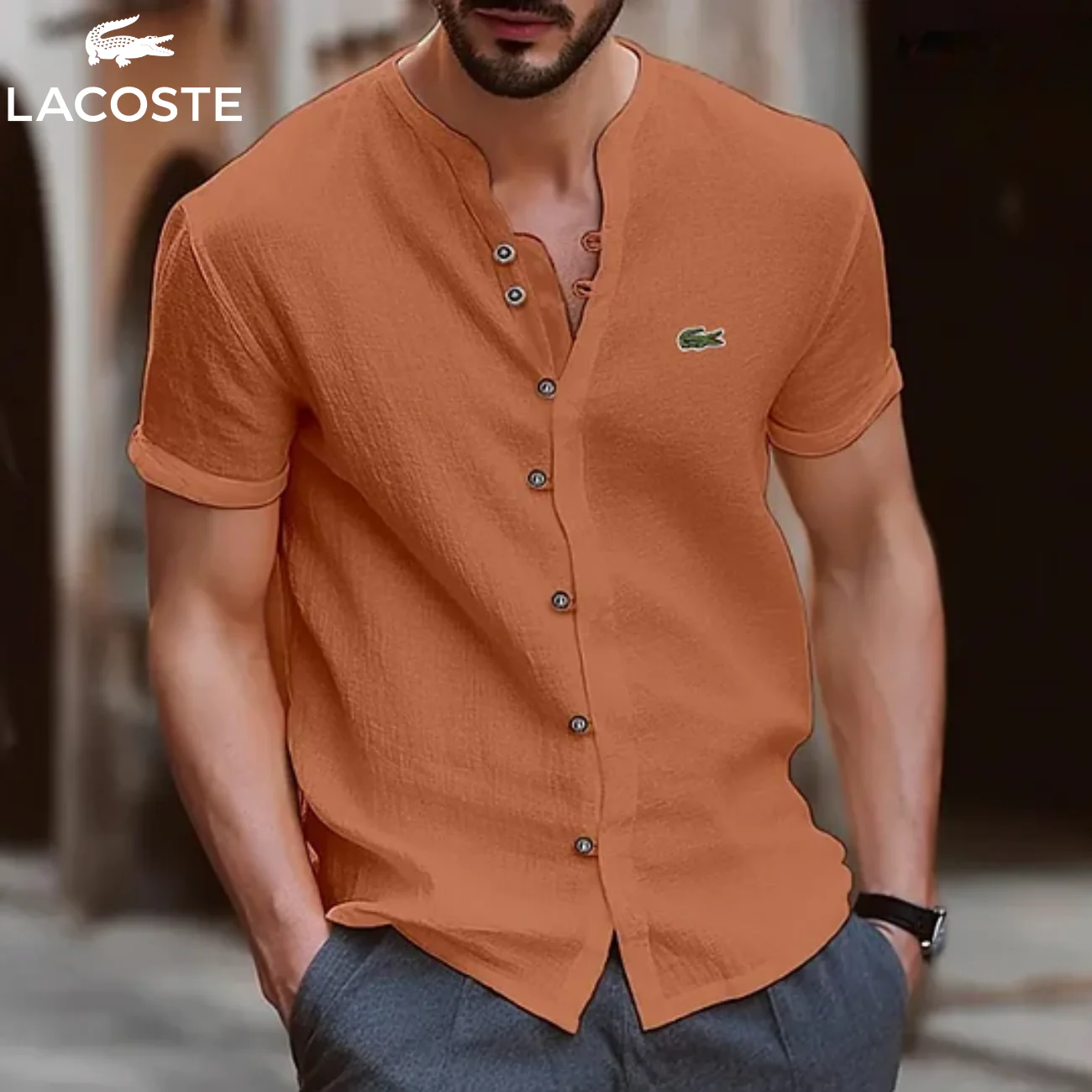 2026 Textured Button Henley Shirt || Clearance Sale - Image 7