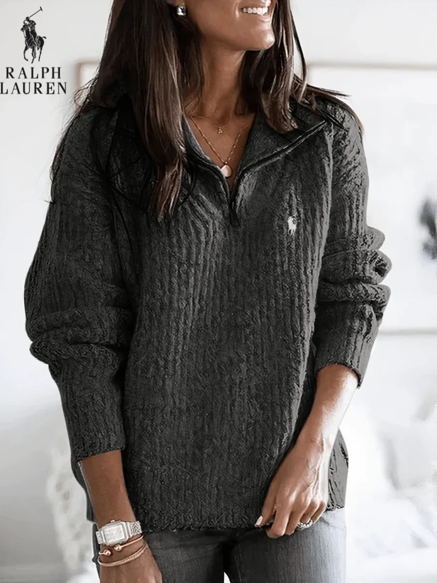 2026 Textured Half-Zip Comfort Top || Clearance Sale - Image 5