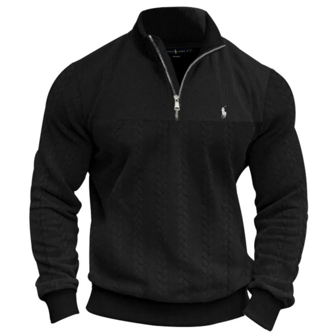2026 Textured Half-Zip Knit Pullover - Clearance Sale - Image 2