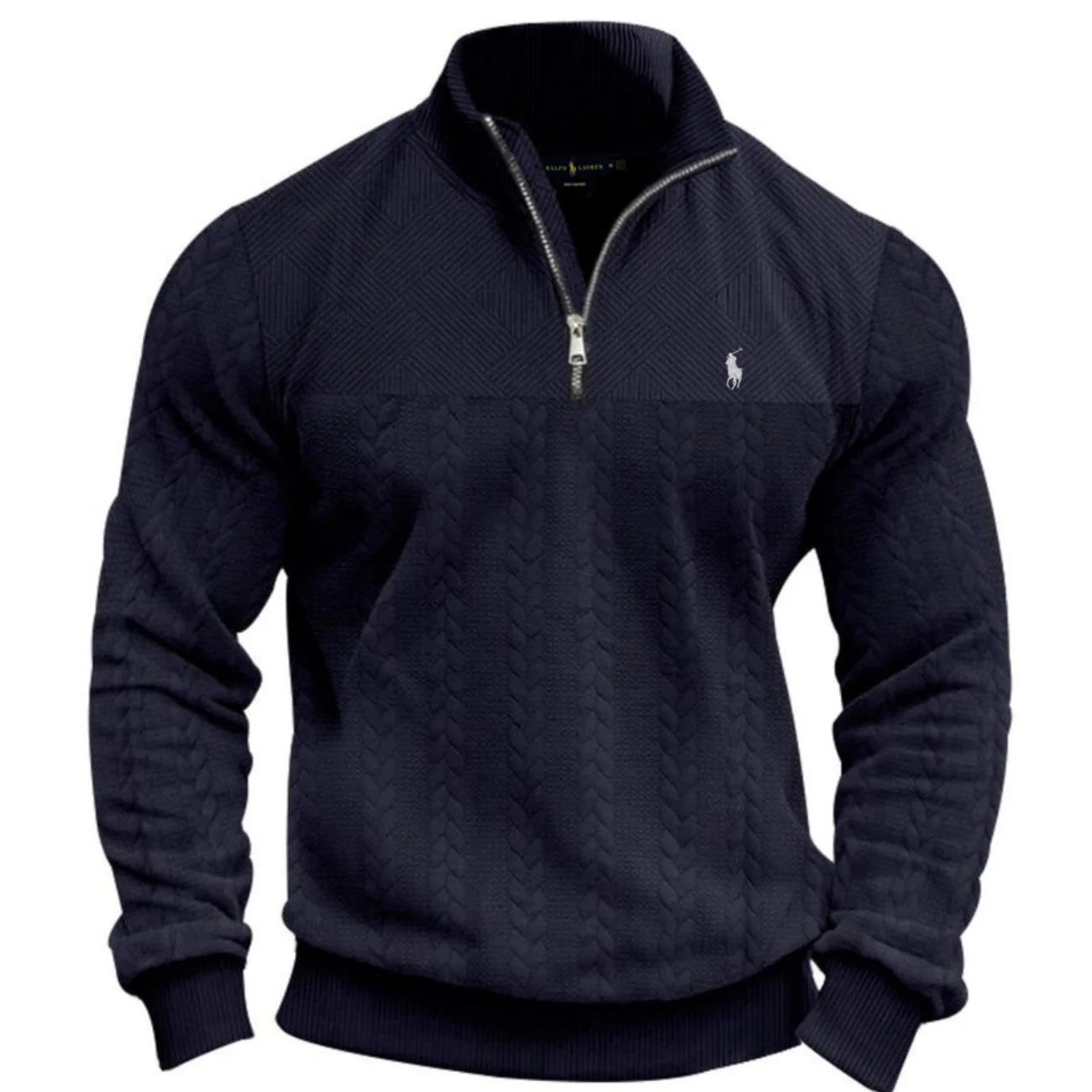 2026 Textured Half-Zip Knit Pullover - Clearance Sale - Image 4