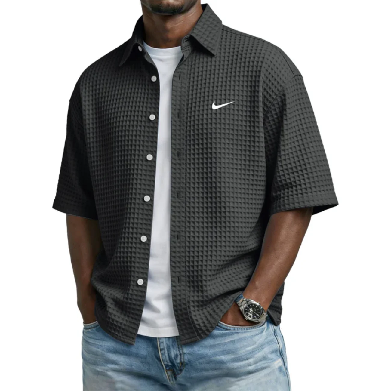 2026 Textured Summer Button Shirt - Clearance Sale
