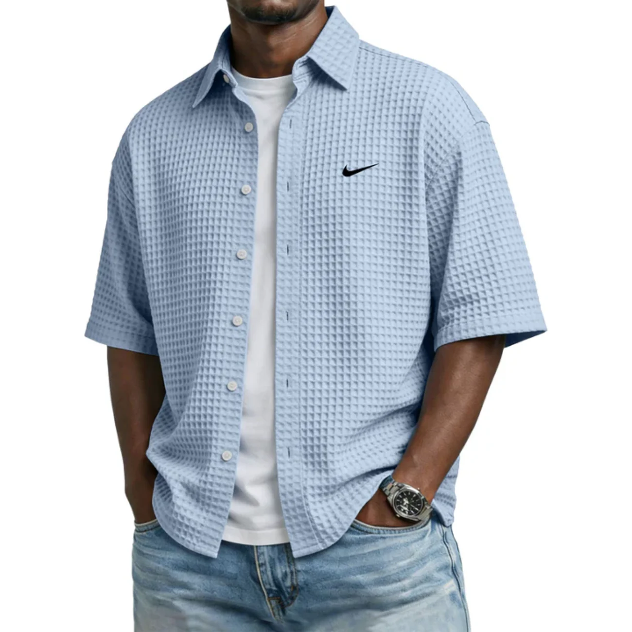 2026 Textured Summer Button Shirt - Clearance Sale - Image 2