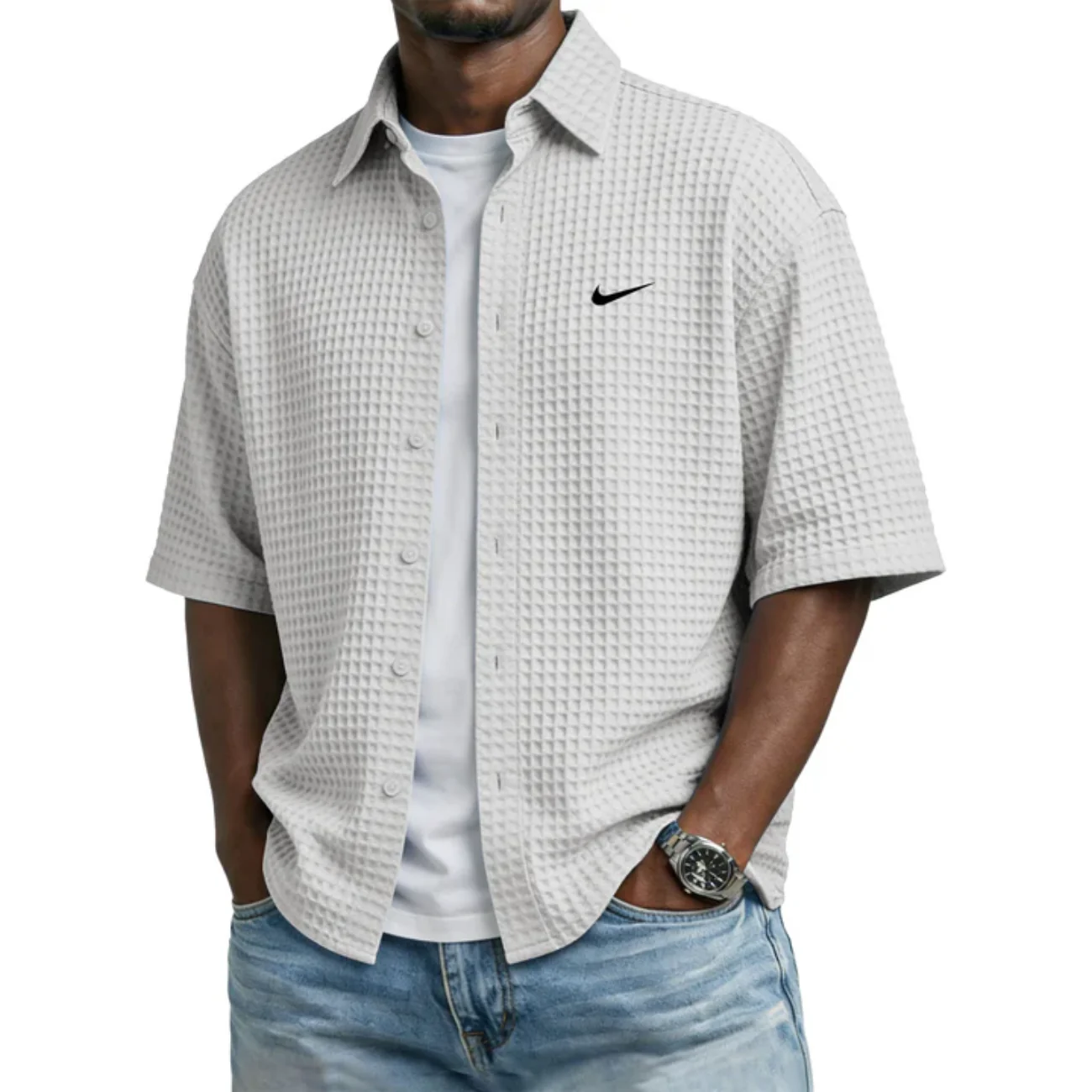 2026 Textured Summer Button Shirt - Clearance Sale - Image 3