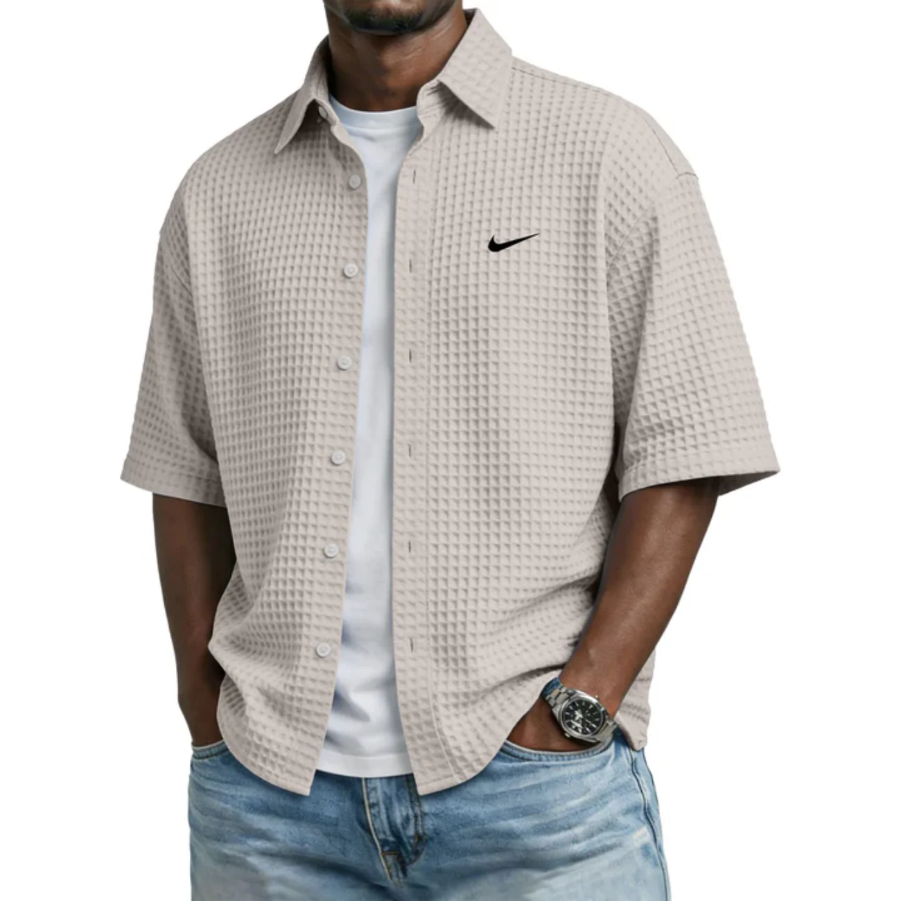 2026 Textured Summer Button Shirt - Clearance Sale - Image 6