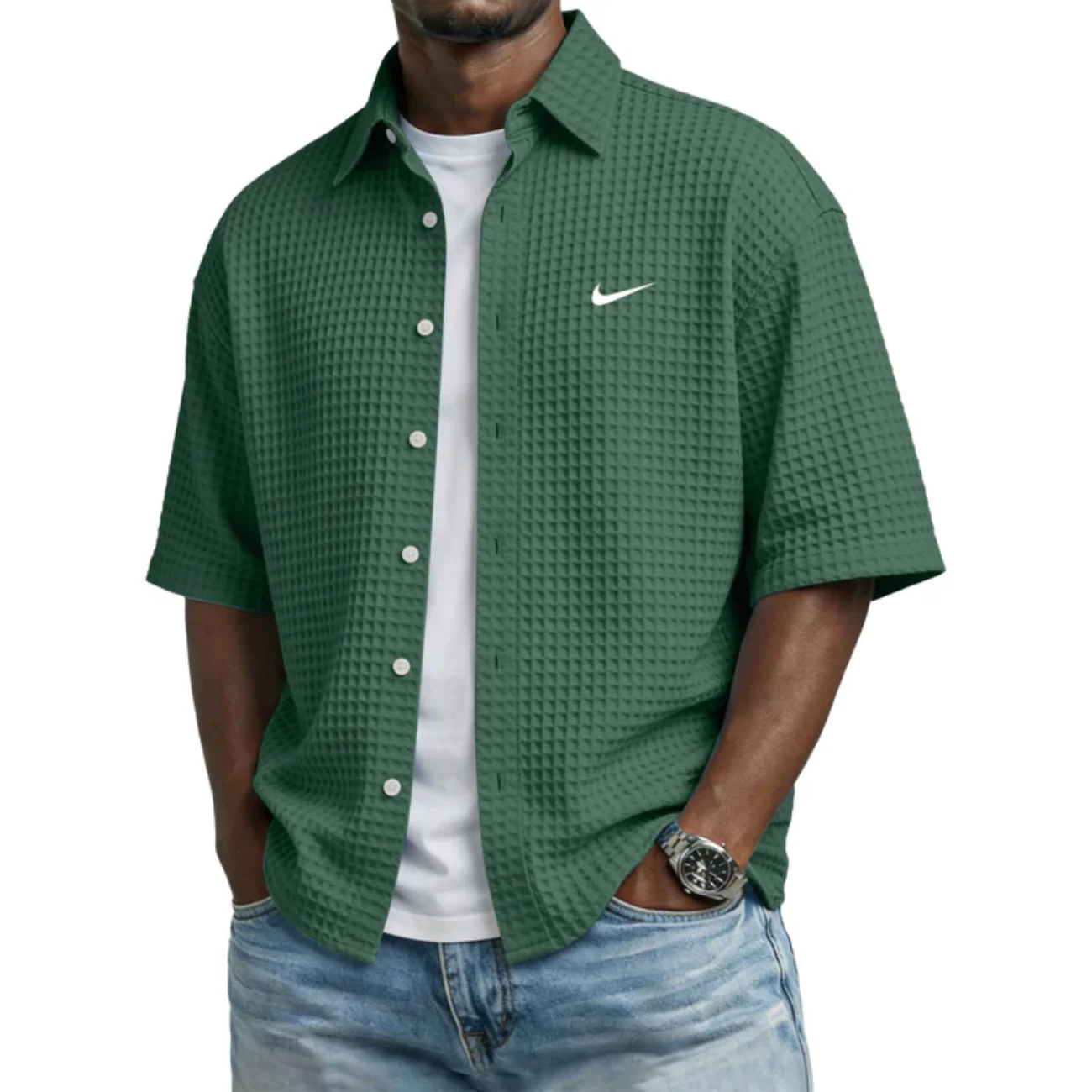 2026 Textured Summer Button Shirt - Clearance Sale - Image 7